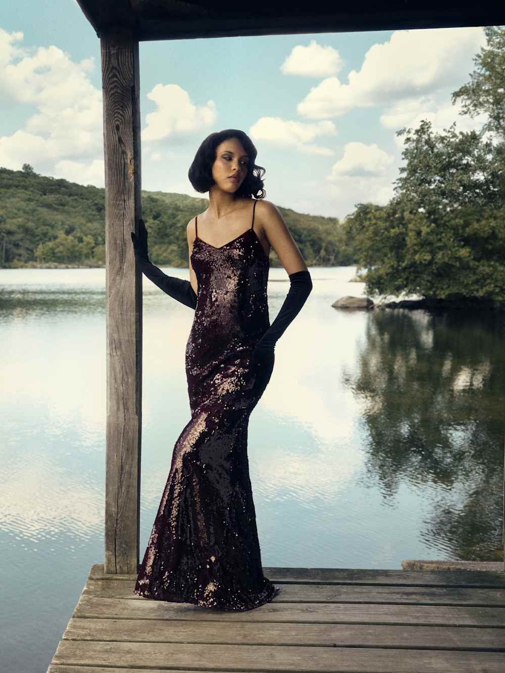 Lauris Chiffon Long Dress 新品・ハンガー・タグ付 Lauris Chiffon Long Dress 新品 Lauris Chiffon Long Dress