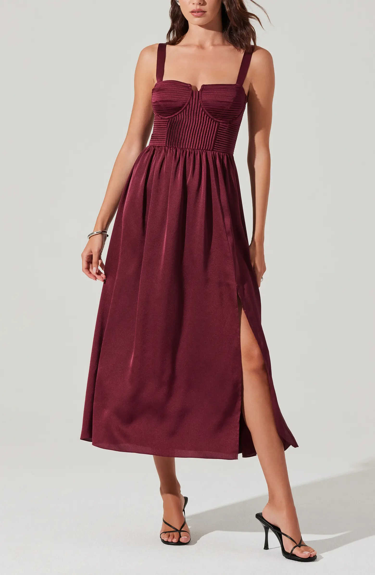 Vince Sleeveless Wrap Midi Dress