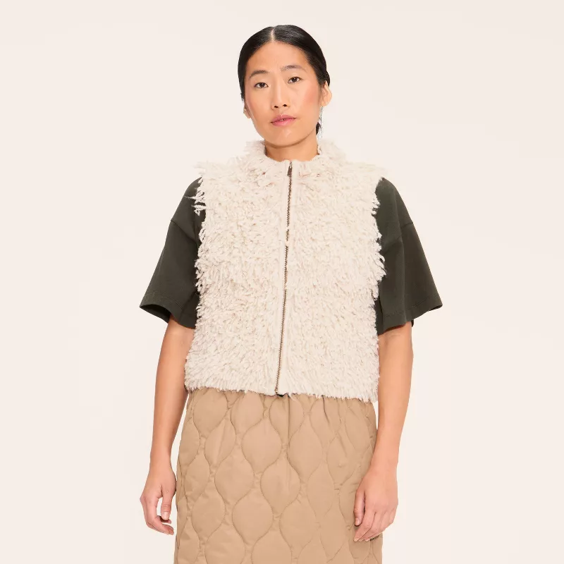 Ganni + Oversized Shiny Puff Vest