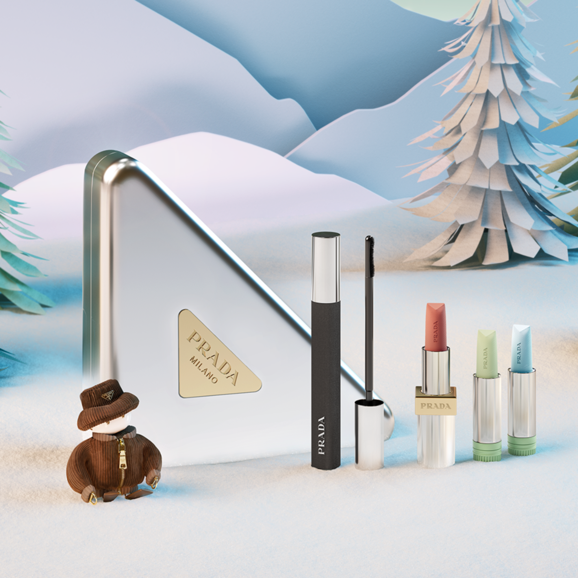 Prada Beauty + Mini Hydrating Lip Balm Holiday Gift Set