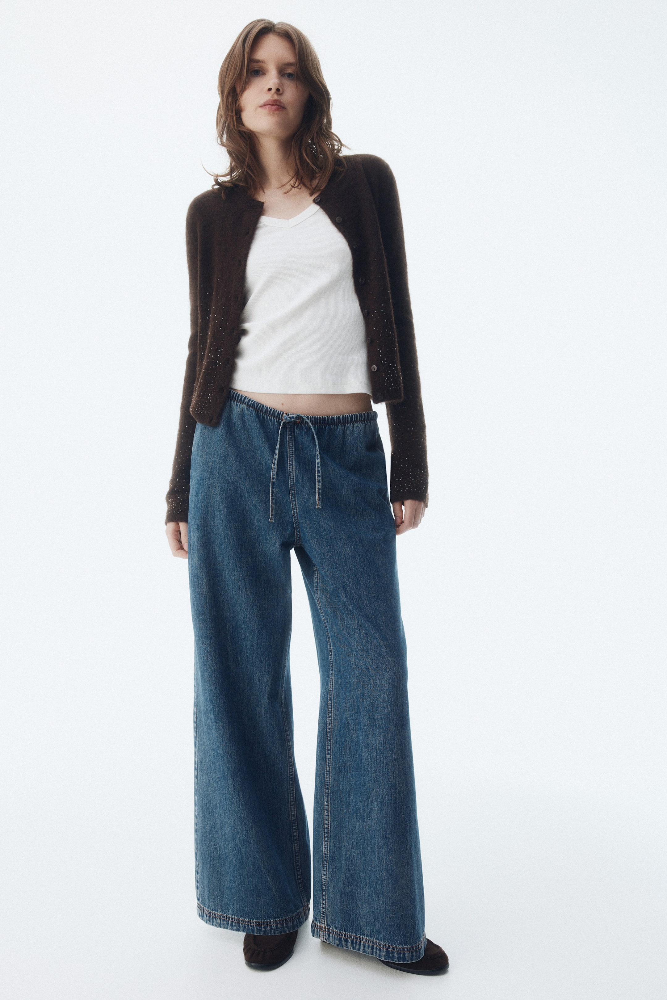 The Frankie Shop + Hailey High-Rise Denim Cargo Pants