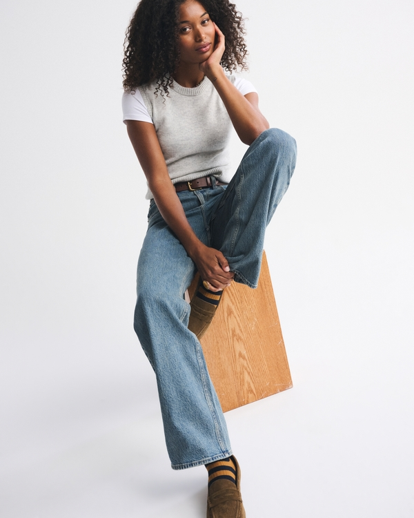 Monki + Orange Wide Leg Jeans