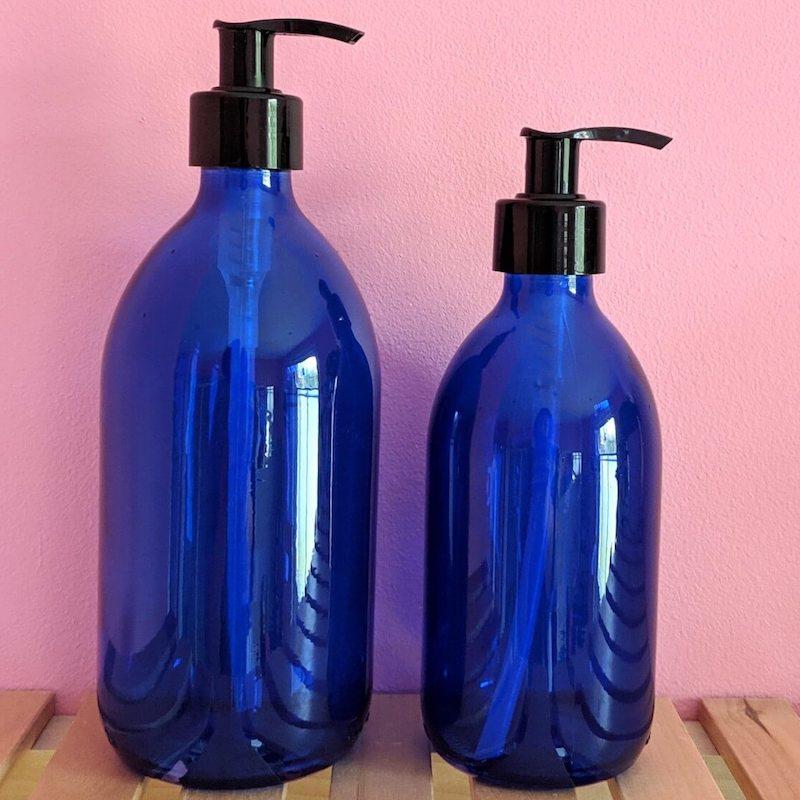 Clean Natured + Limited Edition Blue Glass Bottles