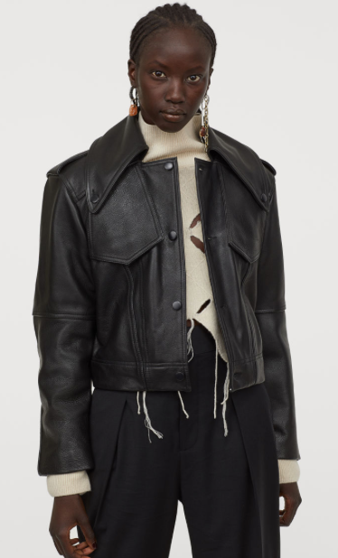 H&M + Short Leather Jacket