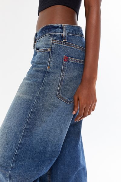 low rise wide jeans