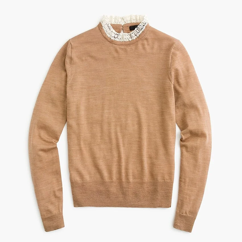 J crew tippi sweater with collar sale