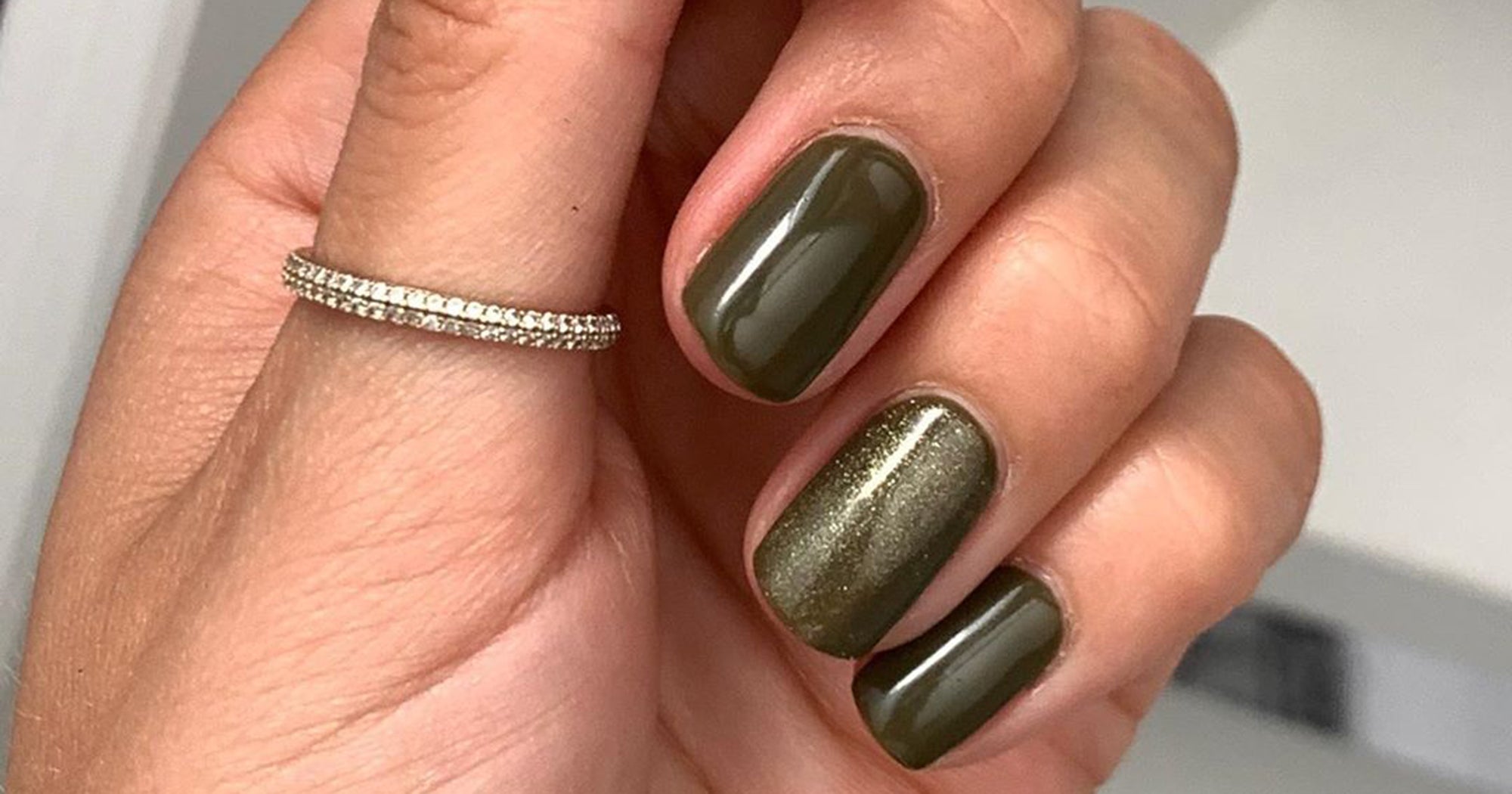 Green nail polish - wide 8