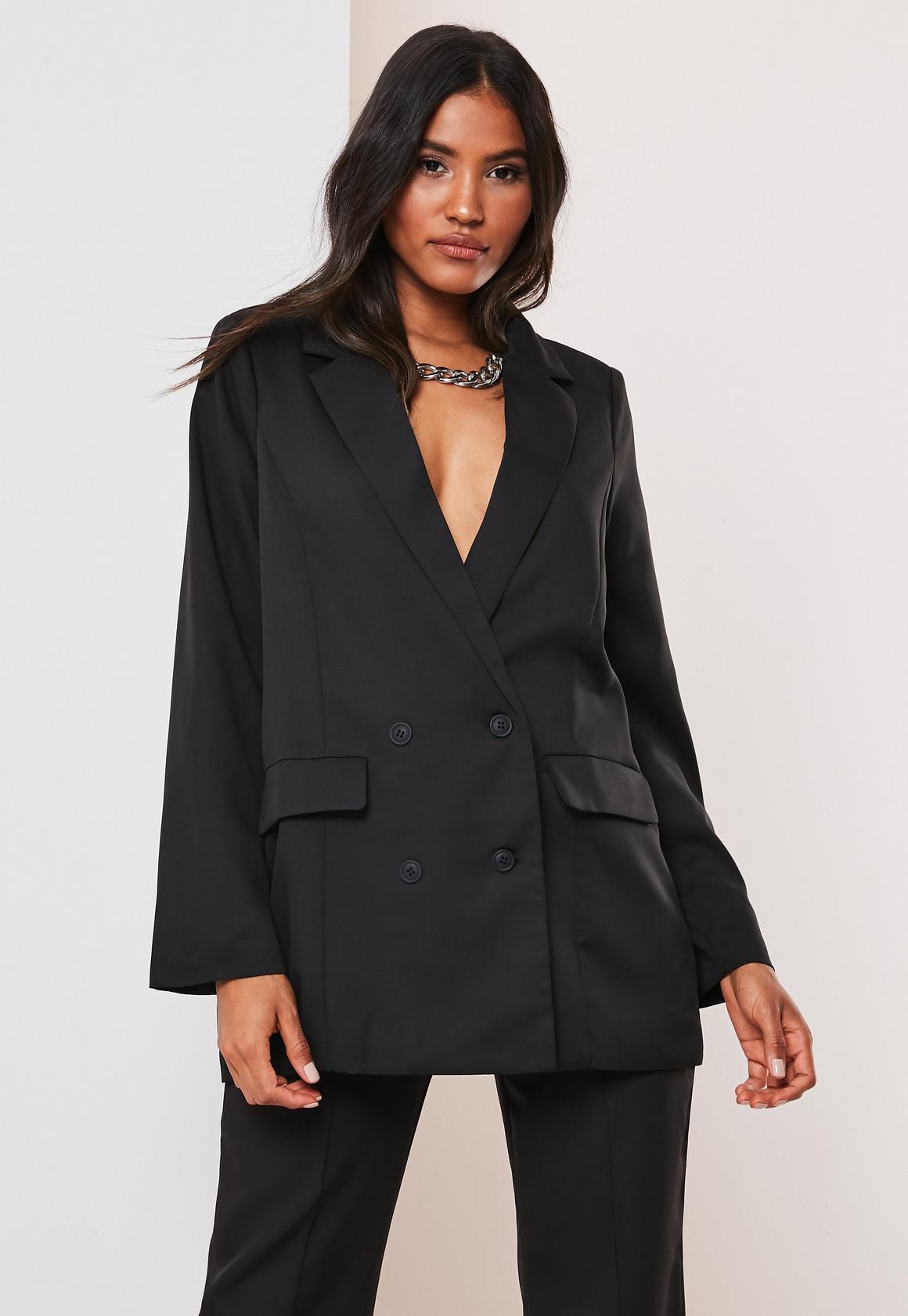 Missguided + Double Breasted Oversized Blazer
