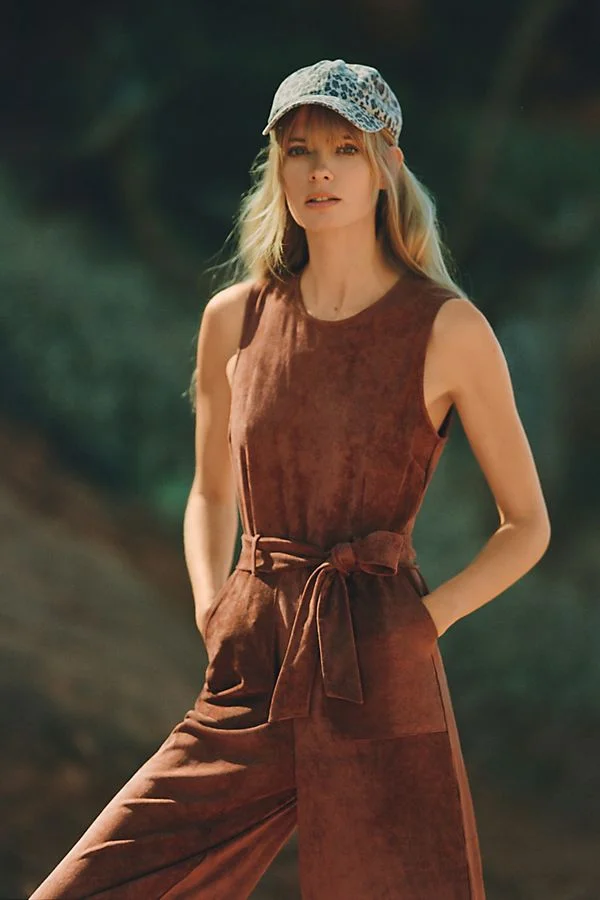 Bishop Young Anthropologie Suede Jumpsuit