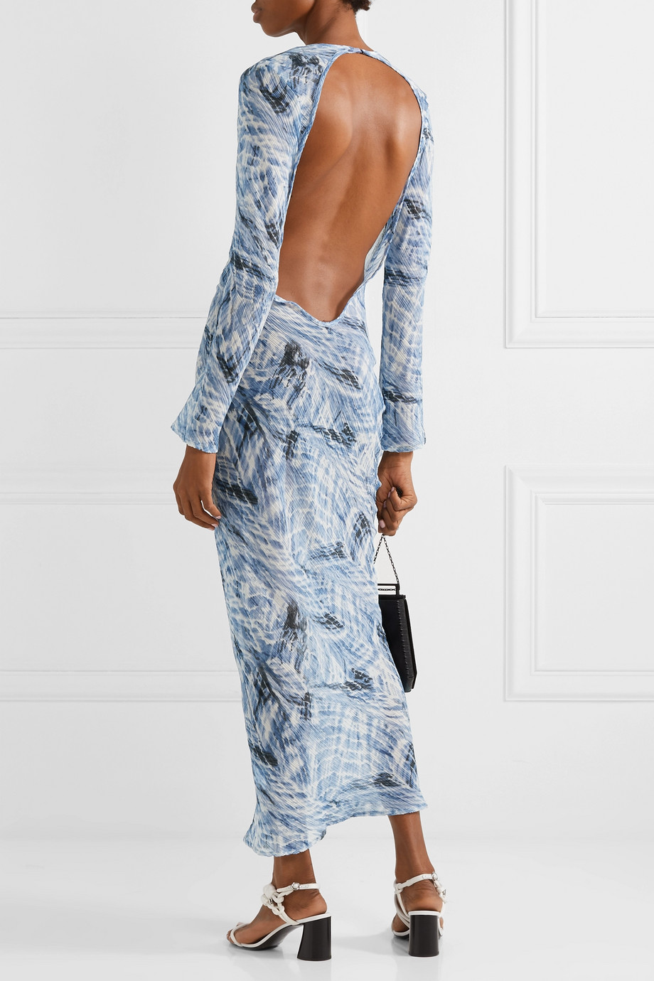 Georgia Alice + Giselle Open Back Printed Crepon Maxi Dress