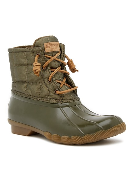 sperry shiny quilted duck boot