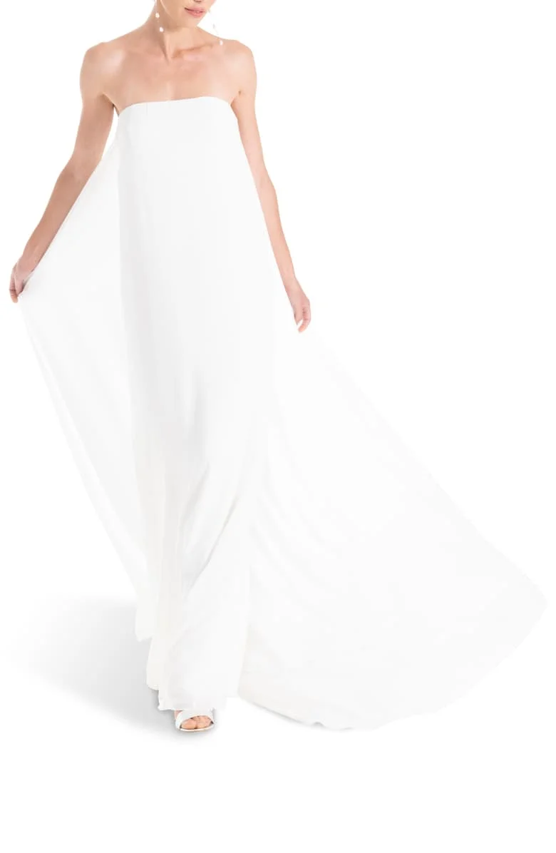 Strapless column wedding dress hot sale