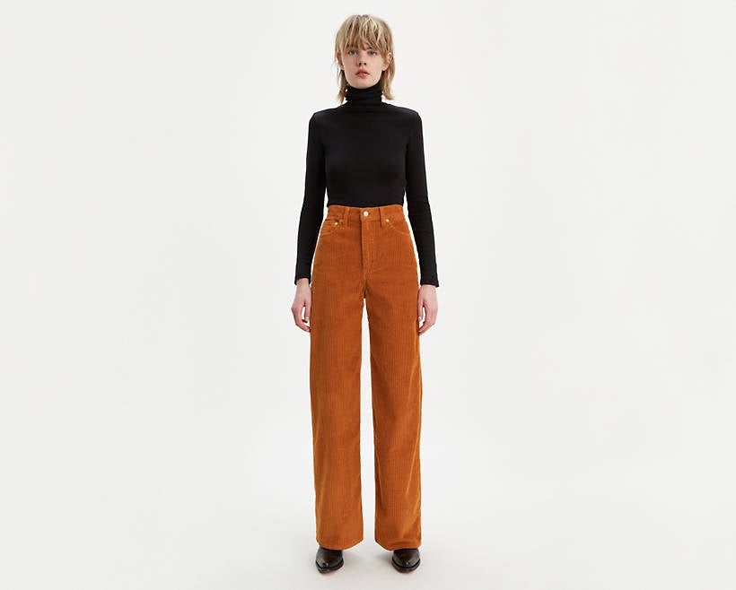 Levi + Ribcage Wide Leg Corduroy Pants