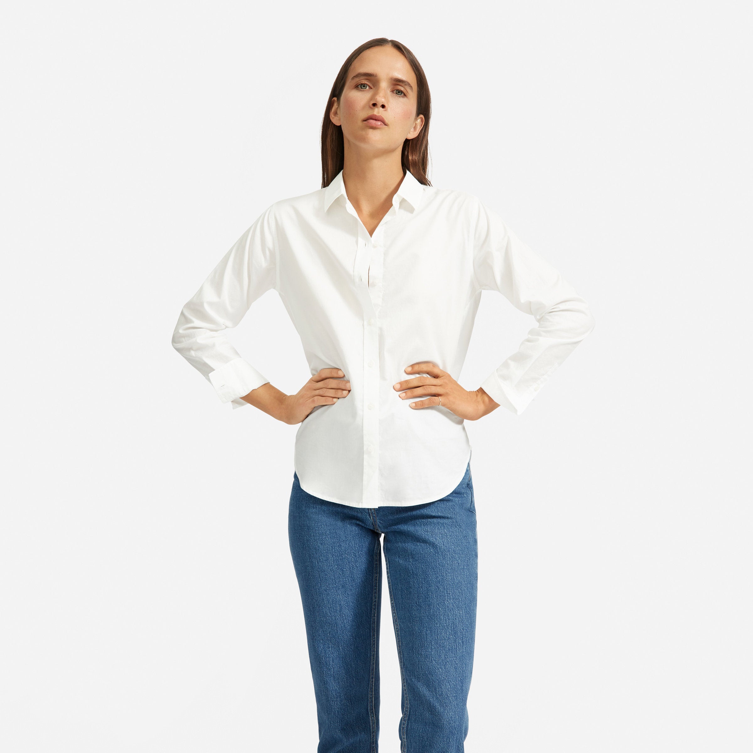 everlane silky cotton relaxed shirt