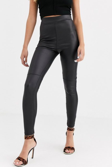 ASOS DESIGN + Leather Look Legging