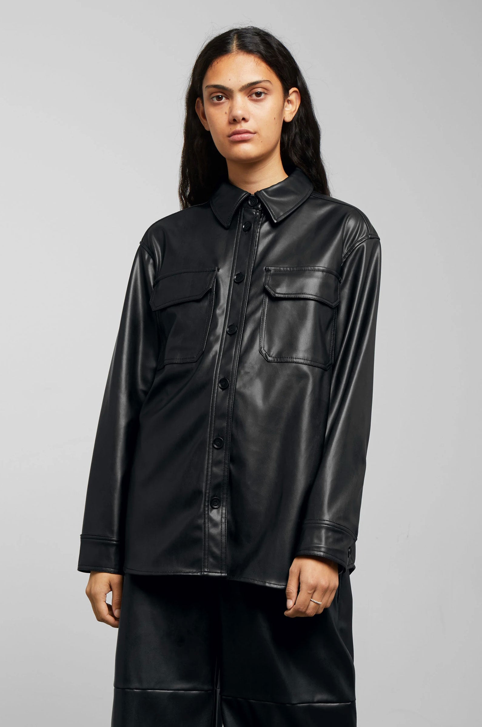 Weekday + Meet Your New Mid-Season Staple: The Leather Shirt
