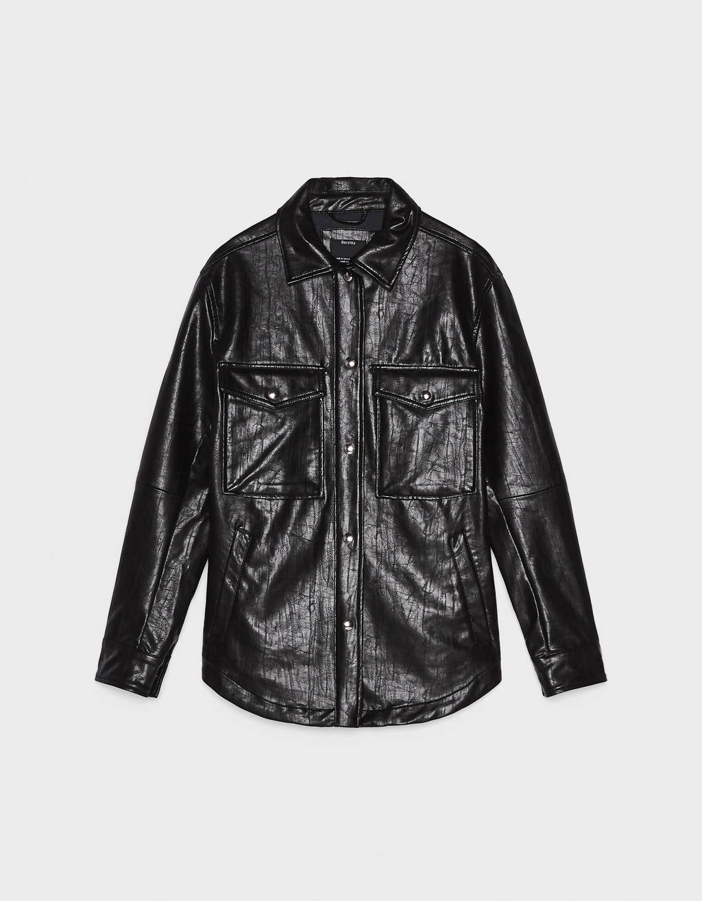 Bershka + Meet Your New Mid-Season Staple: The Leather Shirt