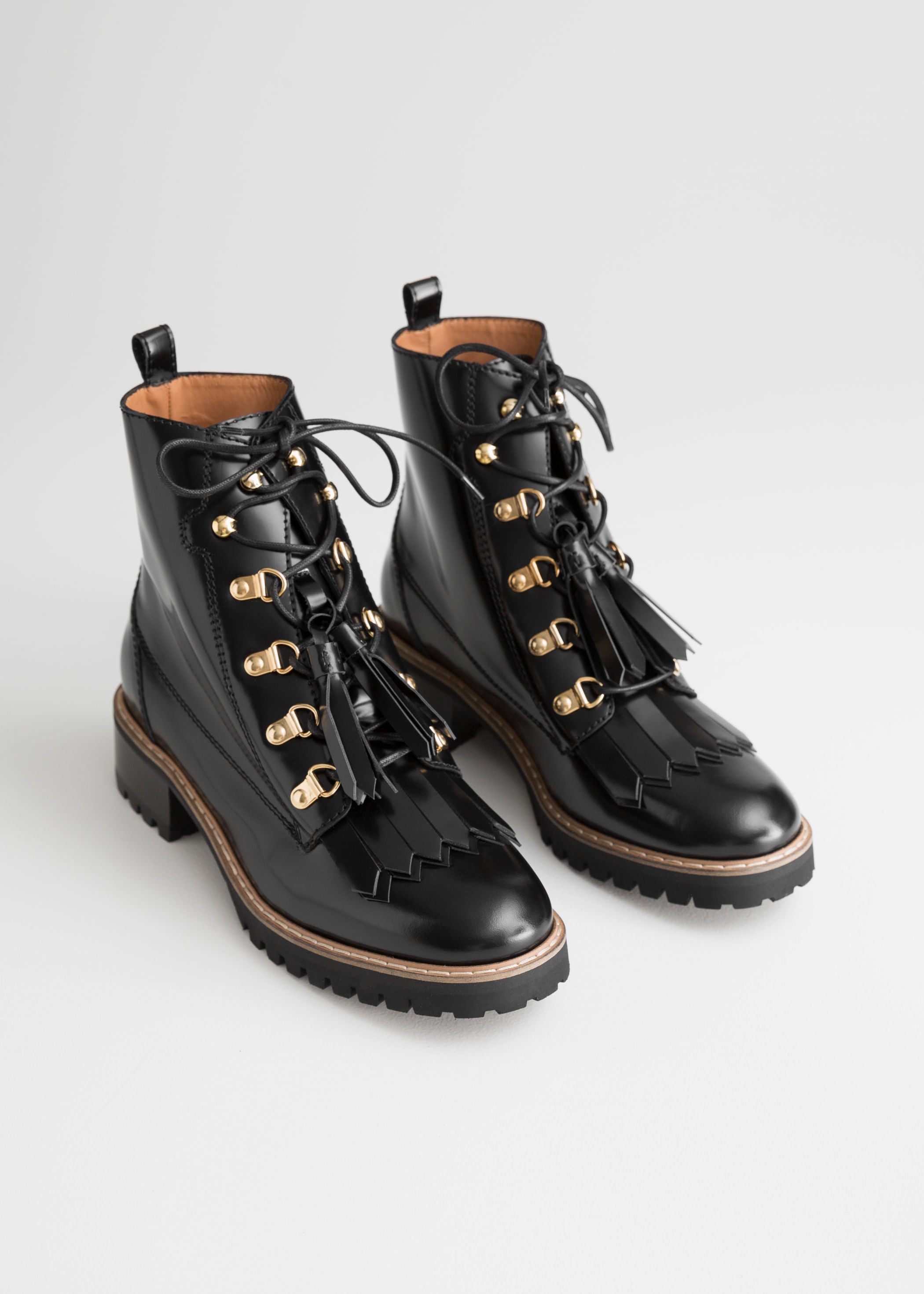 \u0026amp; Other Stories + Tassel Lace Up Boots