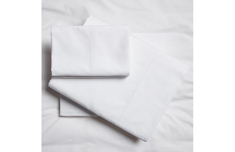matouk for one kings lane + Vittorio Sheet Set, White