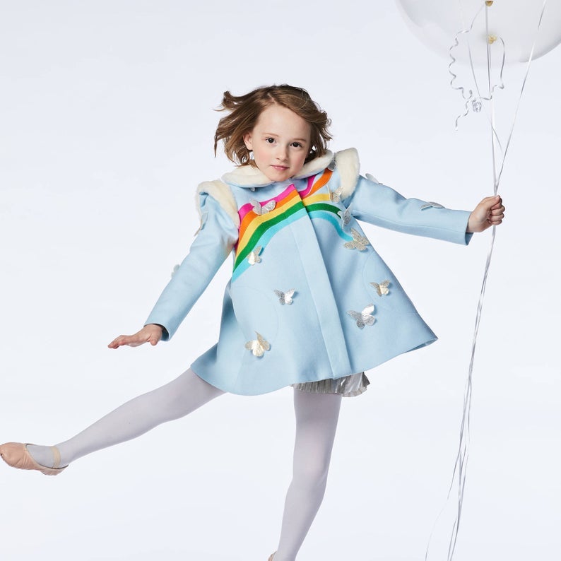 Little Goodall Rainbow and Butterfly Coat