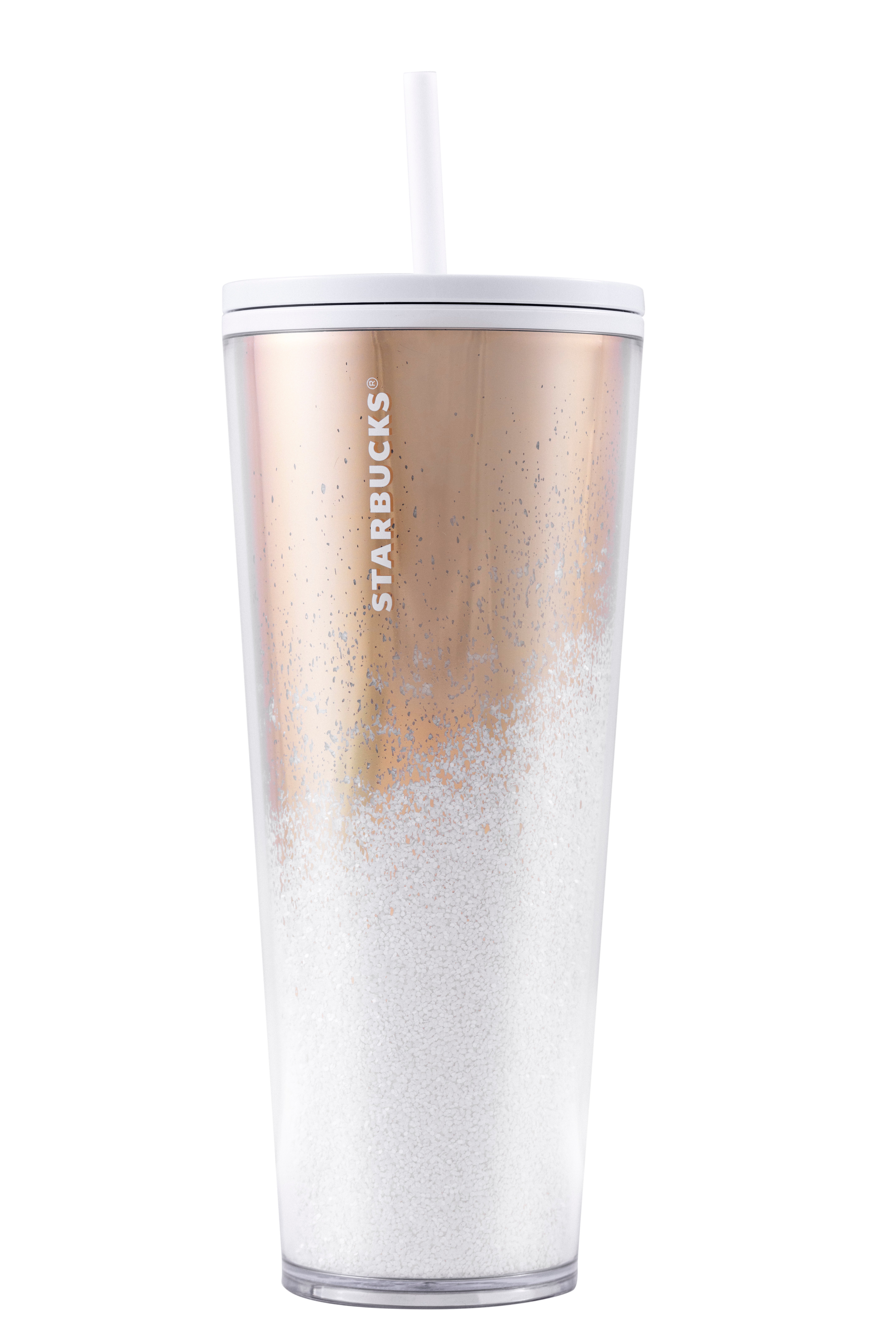 Starbucks Rose Gold 2019 Holiday Season MIRROR GLITTER PINK COLD CUP (24 OZ)