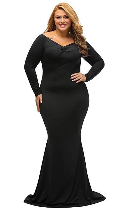 morticia addams fancy dress plus size