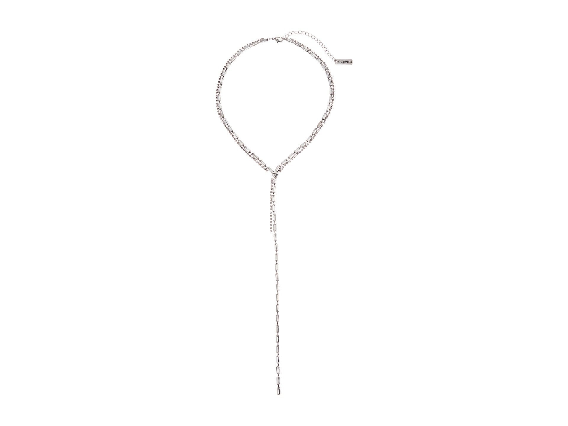 Steve Madden Rhinestone Y Necklace