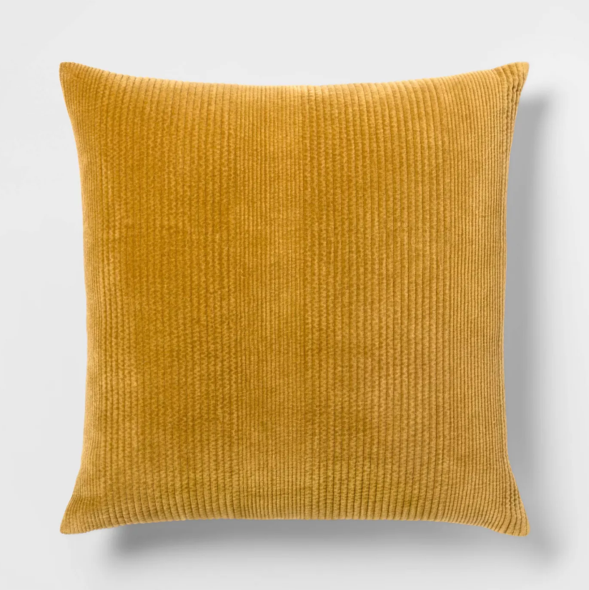 Threshold + Quilted Washed Velvet Oversize Square Pillow