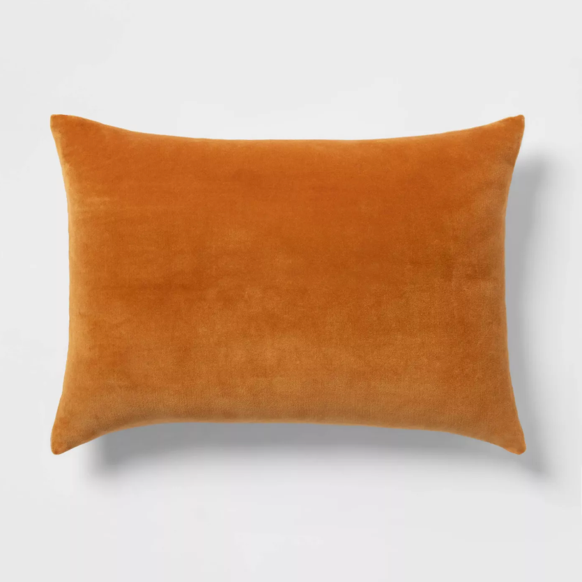 Threshold + Velvet Pillow With Linen Reverse