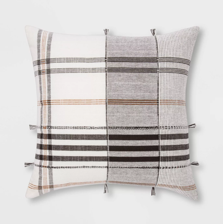Threshold + Square Woven Plaid Pillow