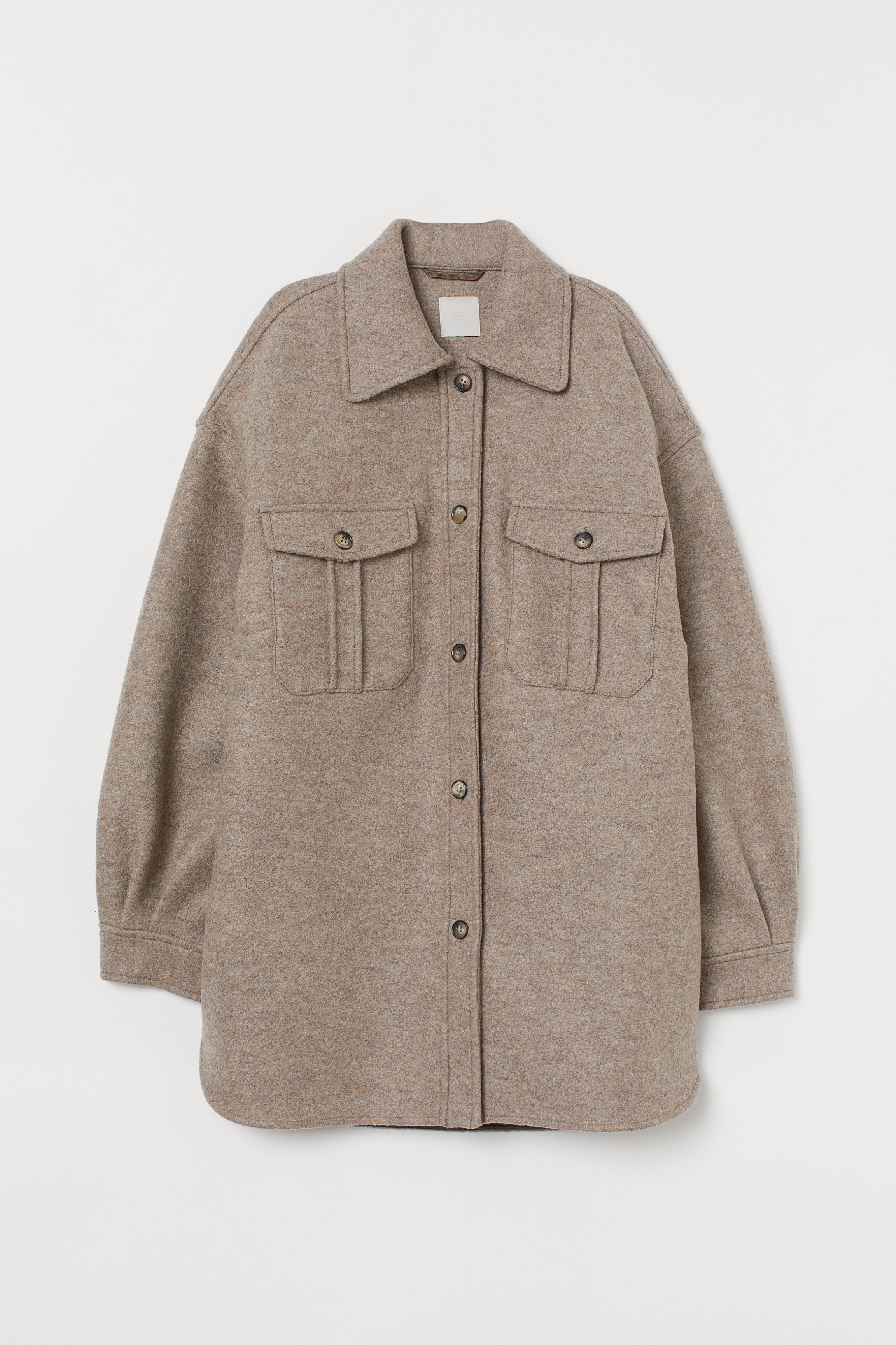 H&M + Oversized Wool Shirt Jacket