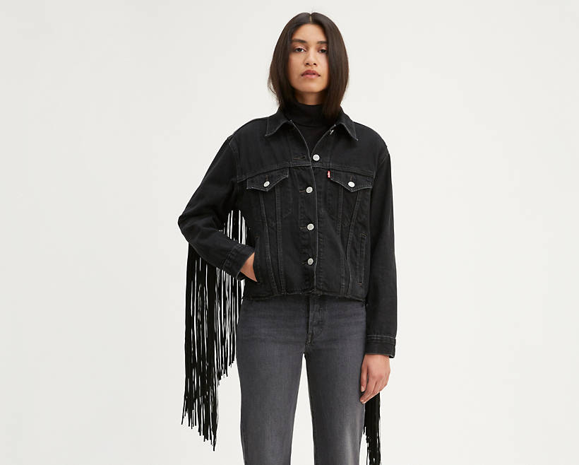 Levi’s + Ex-Boyfriend Fringe Trucker Jacket