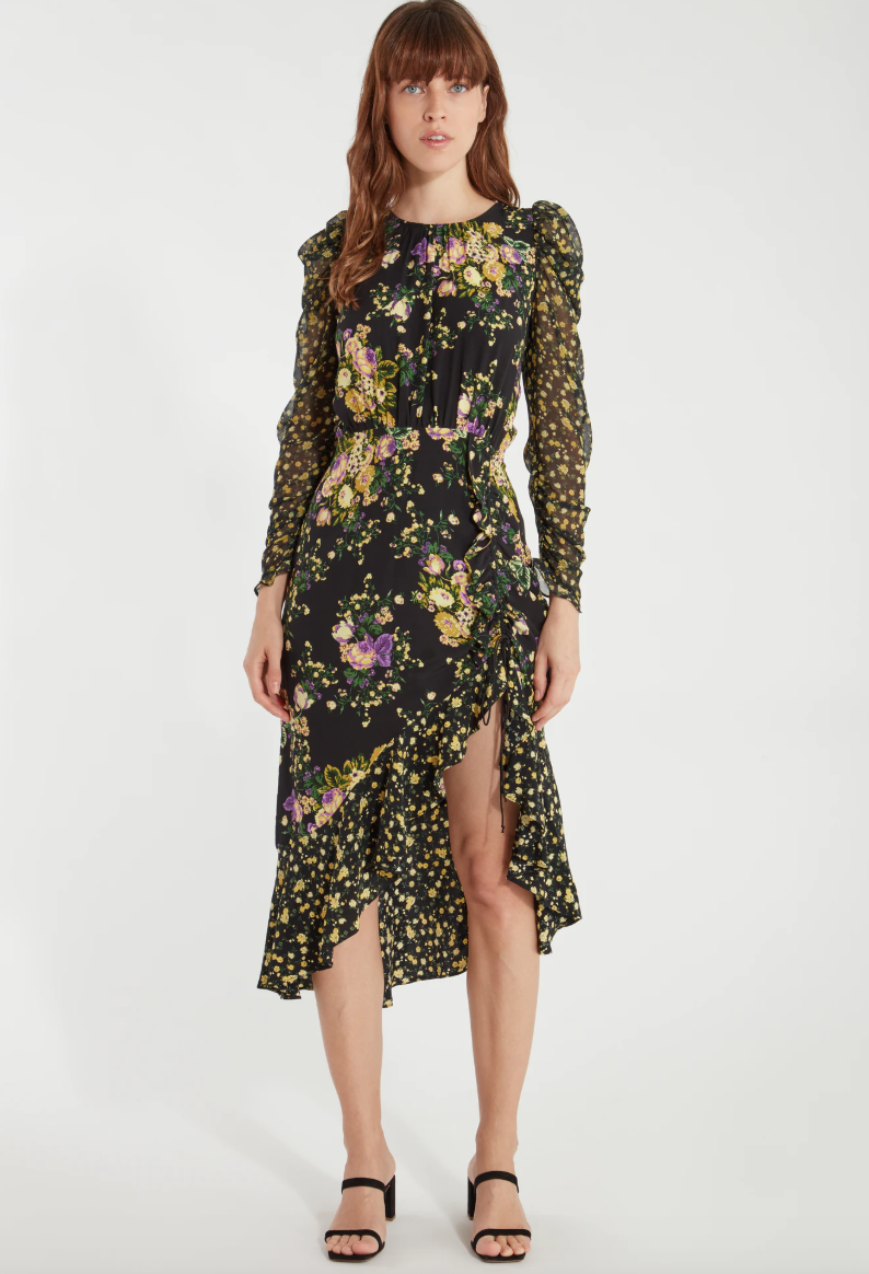 For Love And Lemons Ross Drawstring Midi Dress
