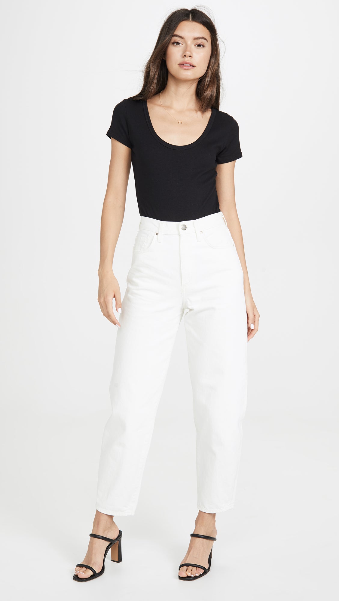 Curved-logo straight jeans