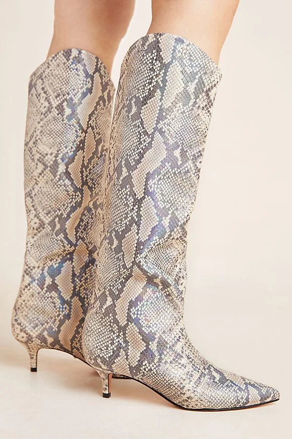 20 Snakeskin Print Boots That Are Surprisingly Neutral & Easy To Wear Snakeskin Print Boots,