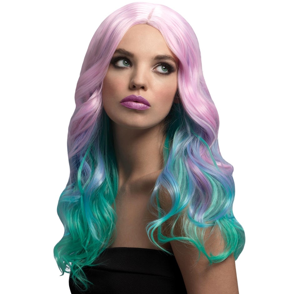 multicolor pastel wig