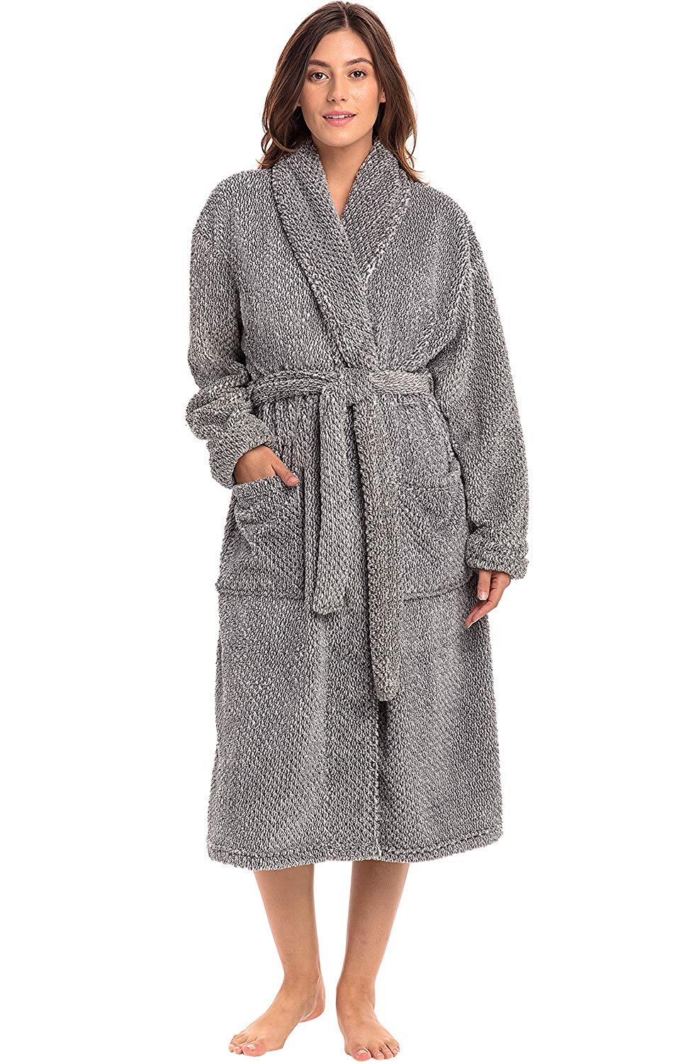 fuzzy robe and slippers