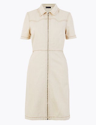 Marks & Spencer + Denim Mini Shirt Dress