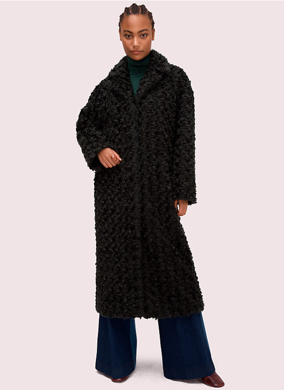 Kate Spade New York + Textured Curly Coat