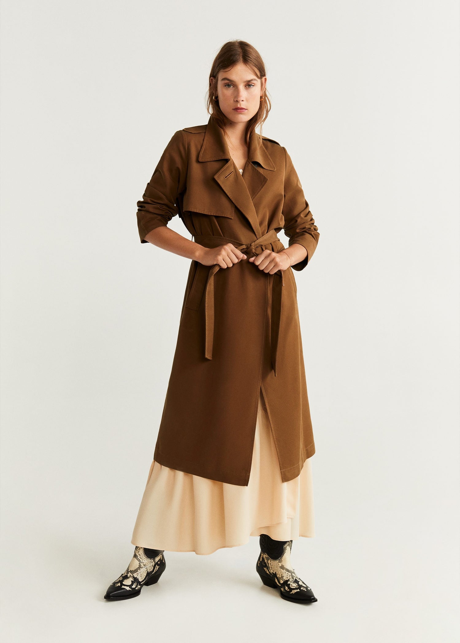 Flowy trench coat on sale