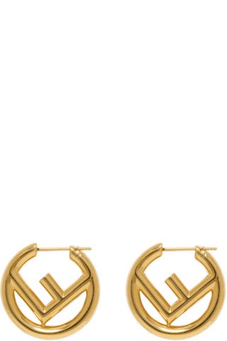 Fendi + Gold ‘F is Fendi’ Earrings