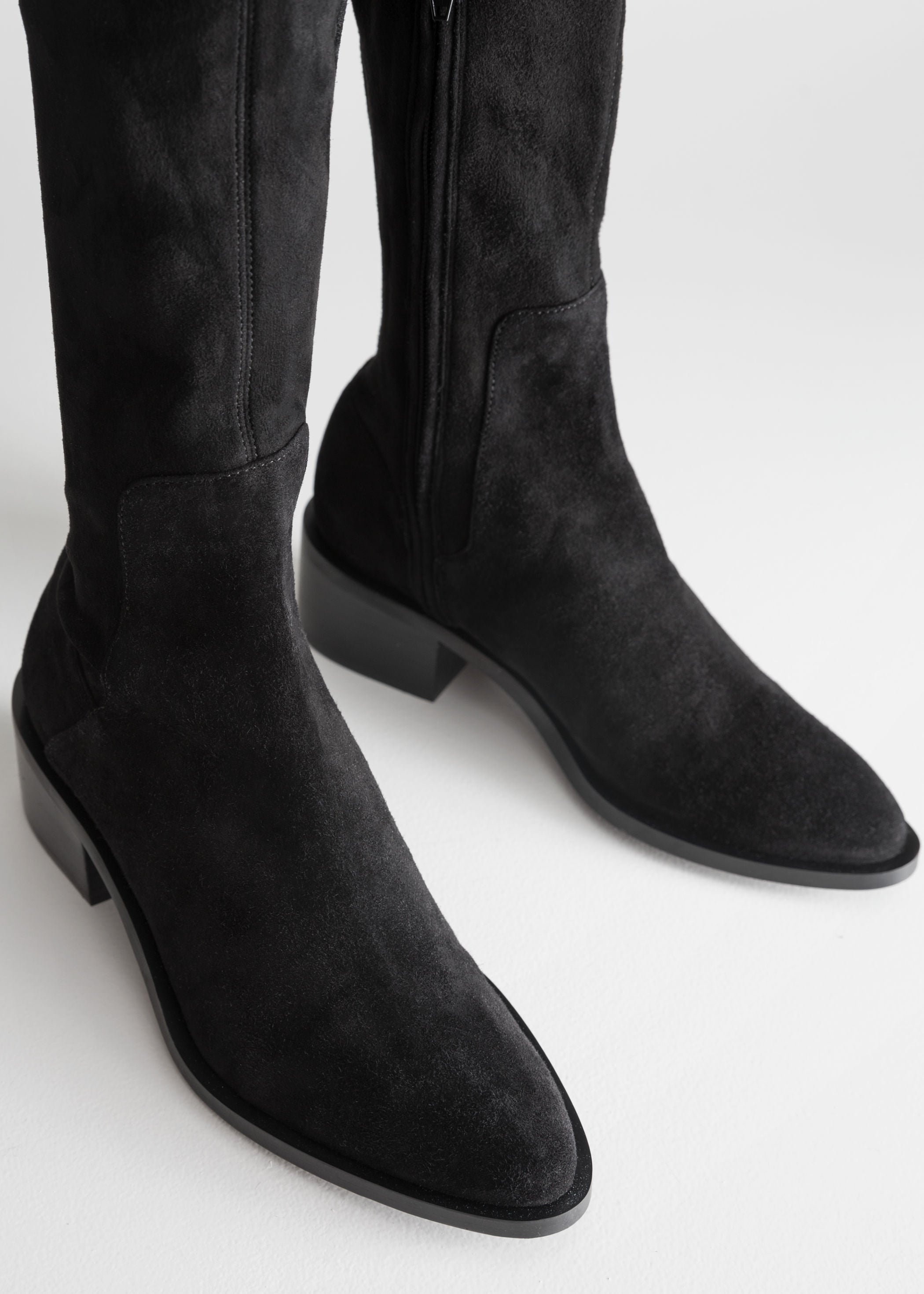 Suede Thigh High Boots