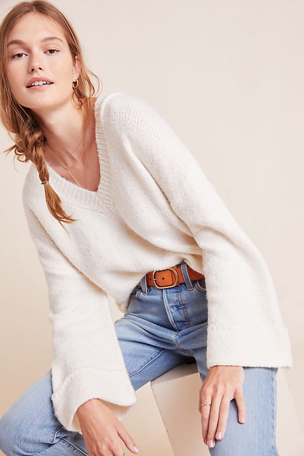 Anthropologie + Maggie Bell-Sleeved Sweater