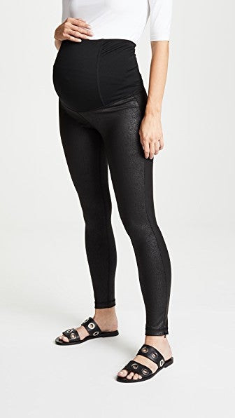 Spanx faux sales leather leggings maternity