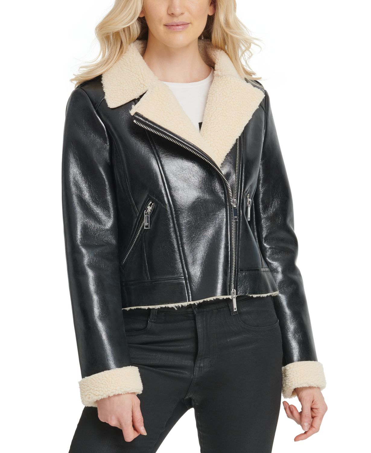 DKNY + Faux-Shearling Jacket