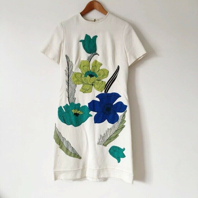 Vintage + Floral Applique Vintage Dress