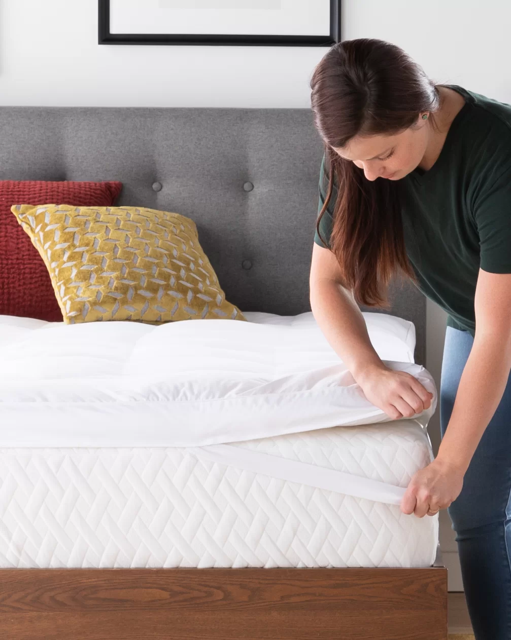 Alwyn Home + 3″ Down Alternative Mattress Topper