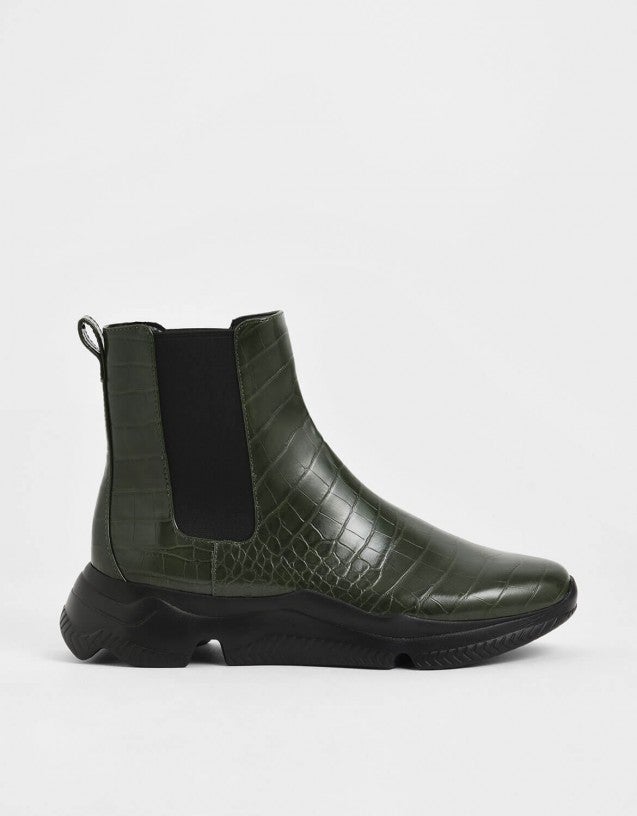 mock croc chelsea boots