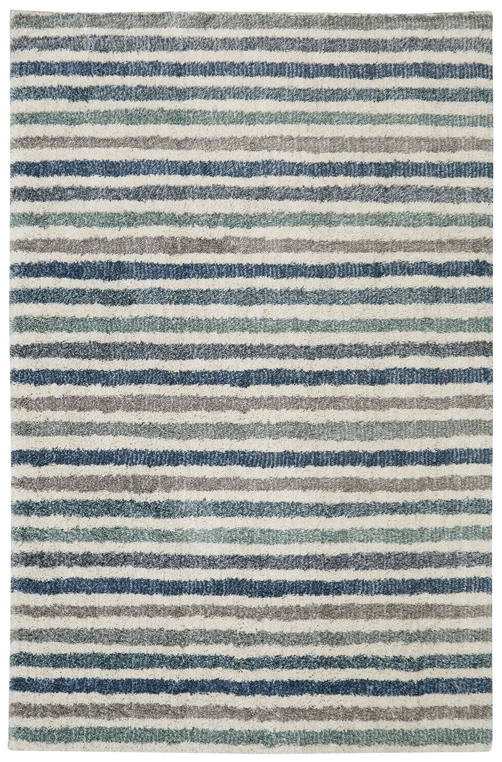 Mohawk Home + Laguna Boardwalk Striped Woven Soft Shag Area Rug