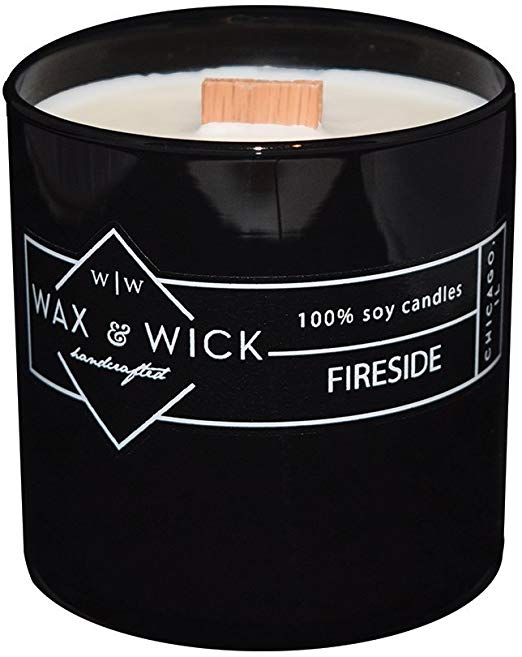 100% Pure Soy Wax Candle, Fireside